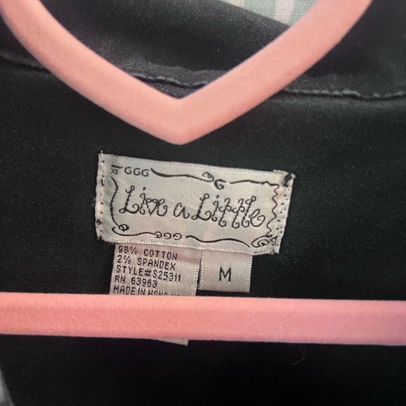 Live a Little Black Jean Jacket - Picture 2 of 4